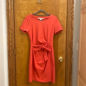 Diane Von Furstenberg Dress - Size 6 Lipstick Pink with bow